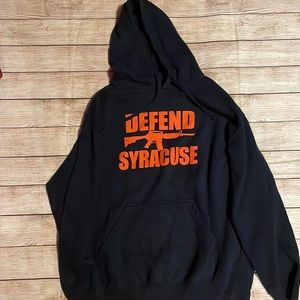 Mens Defend Syracuse hooded sweatshirt size XL